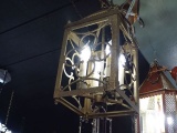 HANGING LIGHT ITALIAN BRASS 4/LIGHT  RETAIL $1115