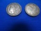 MORGAN SILVER DOLLARS, 3-1885,1889,1879 (X5)