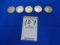 MORGAN SILVER DOLLARS, 2-1885,1879,1890,1880 (X5)