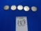 MORGAN SILVER DOLLARS, 1838,1887,1904,1878,1903 (X5)