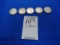 MORGAN SILVER DOLLARS, 1885,1886,1898,1884,1883 (X5)