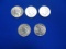 PEACE DOLLARS 1924 BRILLIANT UNCIRCULATED (X5)