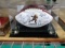 HEISMAN TROPHY FOOTBALL WITH MULTIPLE SIGNATURES IN A CASE