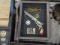 WYATT EARP UNITED STATES MARSHAL REPLICA REVOLVER PEACE MAKER IN DISPLAY CASE