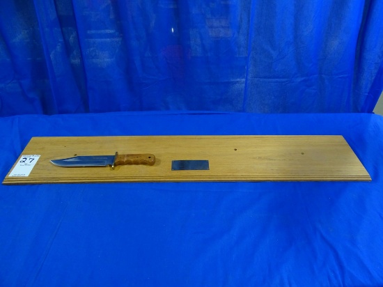 OKLAHOMA CENTENNIAL BOARD W/A WINCHESTER KNIFE