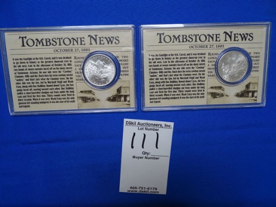 1881S TOMBSTONE (X2)