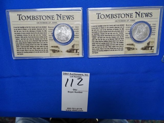 1881S TOMBSTONE (X2)