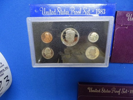 PROOF SETS, 1983,1984,1985,1986,1987 (X5)