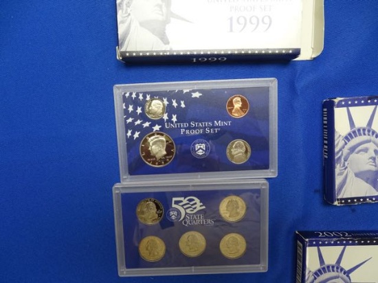 MINT PROOF SET, 1999,2000,2001,2002,2003 (X5)
