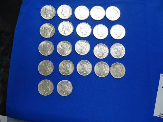 PEACE DOLLARS 1922 BRILLIANT UNCIRCULATED (X22)