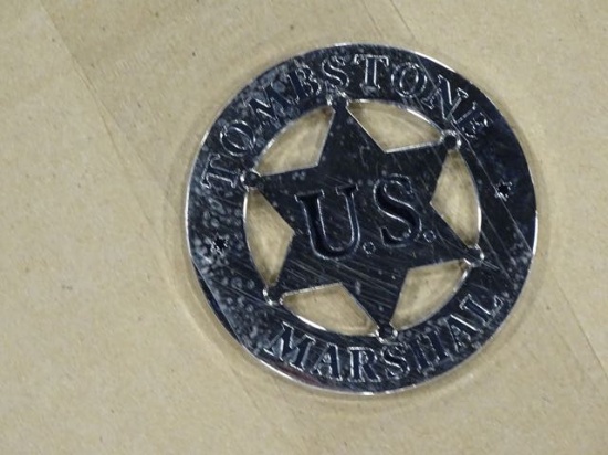 TOMBSTONE US MARSHAL BADGE SILVER APPX 100/BOX (X5)