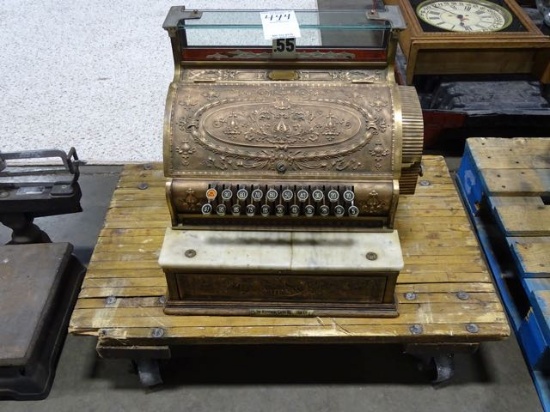 NATIONAL ANTIQUE US NICKEL BRONZE & MARBLE CASH REGISTER 1486013 337