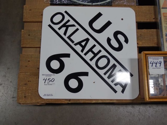 US OKLAHOMA 66 SIGN