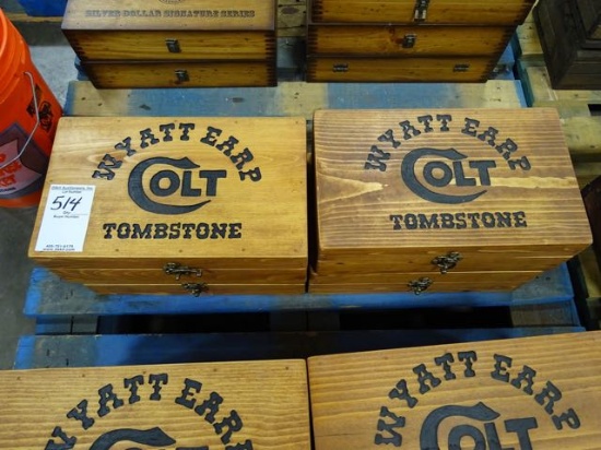 WYATT EARP COLT TOMBSTONE AMMO/GUN BOX (X4)