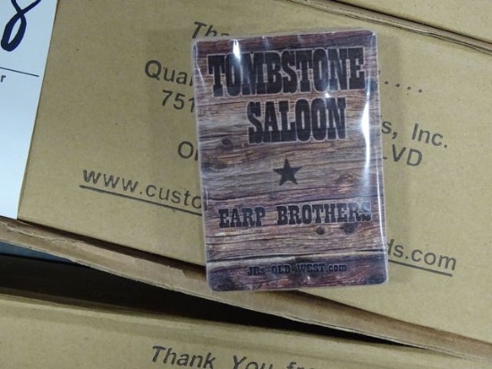 TOMBSTONE SALOON EARP BROTHERS PLAYING CARDS, JACK DANIELS CAN, JOSE GENER BOX,
