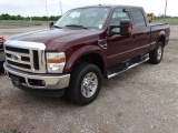 2010 FORD F250 LARIAT SUPER DUTY V8 POWER STROKE 4X4 CREW CAB W/BED COVER,
