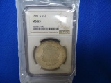 1881S-MS-63 (X5)