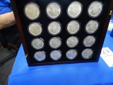 1 BOX SET OF 32 MORGAN DOLLARS W/CASE,