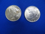 PEACE DOLLARS 1925 BRILLIANT UNCIRCULATED (X2)
