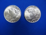 PEACE DOLLARS 1924 BRILLIANT UNCIRCULATED (X2)