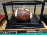 OU FOOTBALL SIGNED BY LINCOLN RILEY IN A CASE