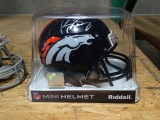 MINI DENVER BRONCOS HELMET SIGNED BY PEYTON MANNING W/CERTIFICATE OF AUTHENTICITY