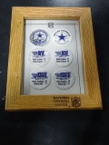 DALLAS COWBOY SUPER BOWL CHAMPIONS POGS IN A FRAME