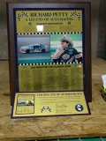 RICHARD PETTY A LEGEND OF AUTO RACING PLAQUE AUTOGRAPHED SERIES 1 OF 4300 W/ C.A.U.