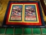NAPA 500 NOVEMBER 10, 1996 TICKETS IN A FRAME W/NASCAR MAGAZINE
