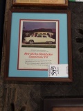 STUDEBAKER NEWS PAPER ADDS IN A FRAME