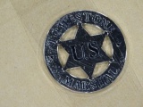 TOMBSTONE US MARSHAL BADGE SILVER APPX 100/BOX (X5)