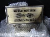 BUCKET W/GOD CREATED MAN SAM COLT MADE THEM EQUAL PLATES