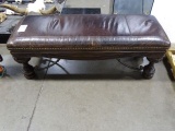 LEATHER OTTOMAN BENCH