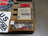 1964 CHEVY IMPALA 1:24 SCALE & CHEVY IMPALA DISPLAY CASE W/NEWSPAPER ADD (X2)