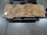 WOOD SLAB W/WOOD DRAWERS