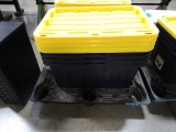 27 GALLON TOUGH BOX CONTAINERS W/LIDS (X4)