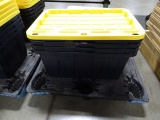 27 GALLON TOUGH BOX CONTAINERS W/LIDS (X4)