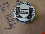 BOX OF DOC HOLLIDAY & WYATT EARP COINS