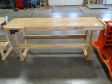 72” ROCKLER WOOD WORKING & HARDWARE BEECH WOOD WORK BENCH