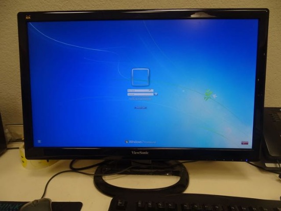 DELL COMPUTER W/KEYBOARD, HP PRINTER & APC BATTERY BACKUP
