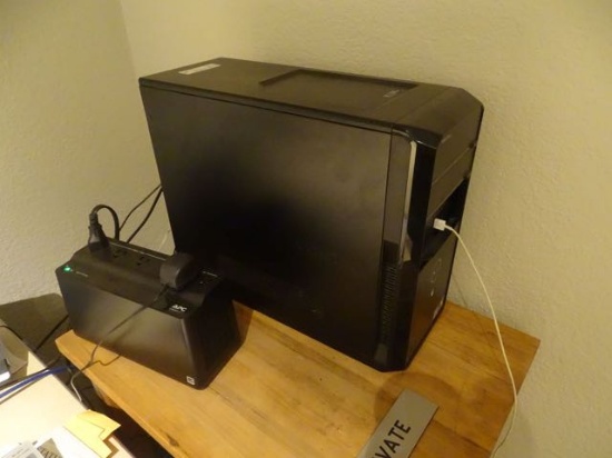 DELL COMPUTER W/KEYBOARD, SPEAKER & APC BATTERY BACK UP