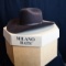 Milano Cowboy Hat - Brown Felt, size 7 1/4, in hat box