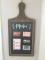 Menu board full of gift cards to restaurant favorites! 