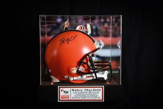 Cleveland Browns Helmet autographed by Baker Mayfield.