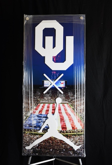 OU Stadium with American Flag X Jordan Logo