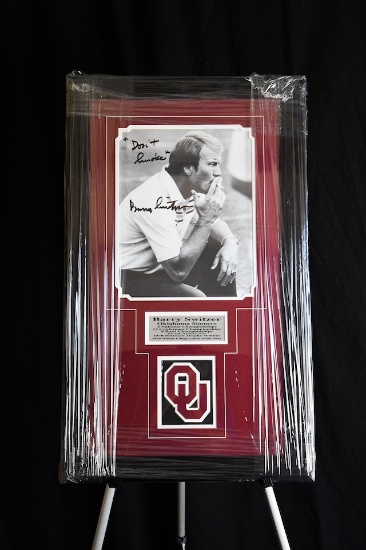Barry Switzer autographed Picture "Don't Smoke"