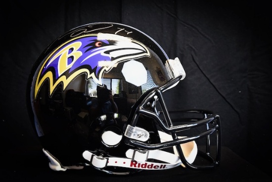 Baltimore Ravens Helmet autographed by Michael Oher
