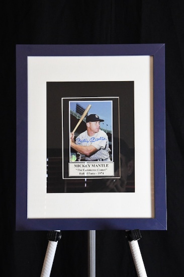 Mickey Mantle autographed New York Yankees