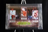 OU Stadium & Coaches autographed by Switzer, Stoops, & Riley