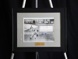 Autographed Photo of Don Larsen Pitching a Perfect Game